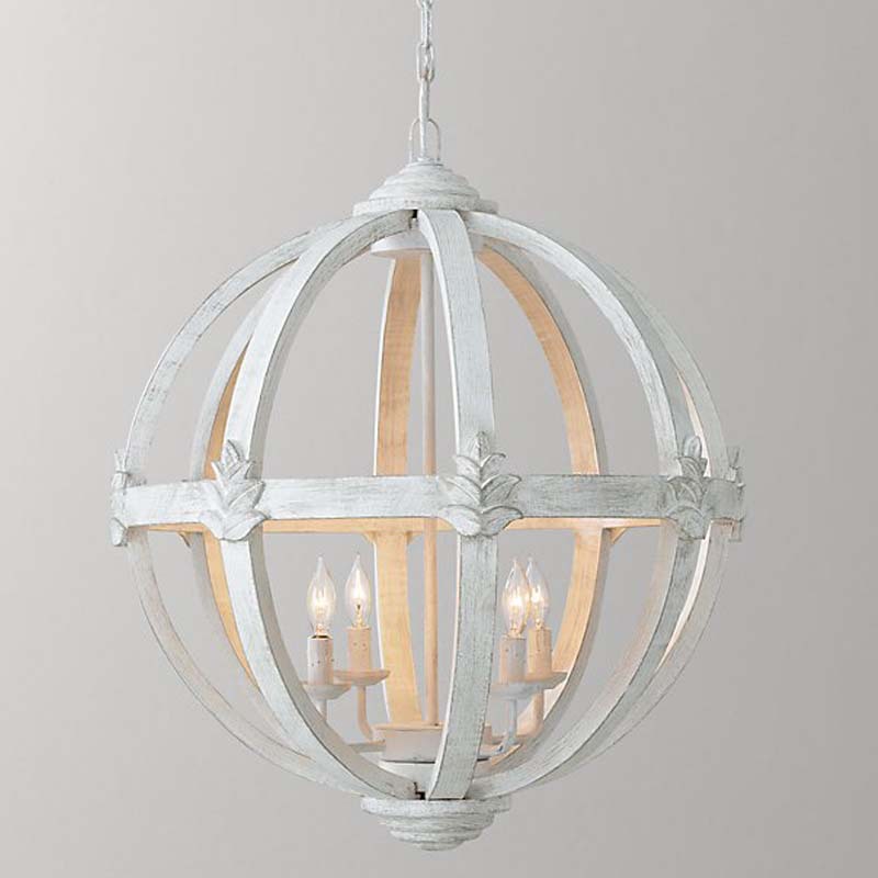 4-Bulb Hanging Lamp Kit Rustic Bedroom Candle Pendant Chandelier - Rebooters