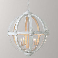 4-Bulb Hanging Lamp Kit Rustic Bedroom Candle Pendant Chandelier - Rebooters