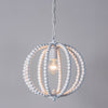 Wood Ceiling Chandelier Beaded Sphere Traditional Light - Rebooters