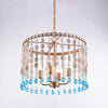 4 Bulbs Cascading Chandelier Light Fixture Rustic Wood Lamp - Rebooters