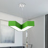 Red/Pink/Yellow/Blue/Green V-Shaped Pendant Chandelier - Rebooters