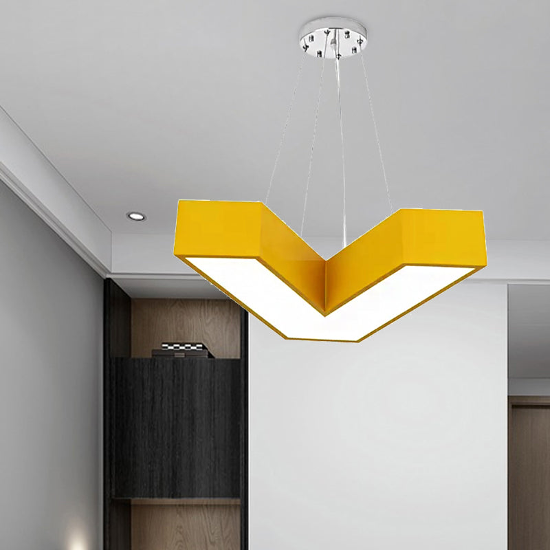 Red/Pink/Yellow/Blue/Green V-Shaped Pendant Chandelier - Rebooters