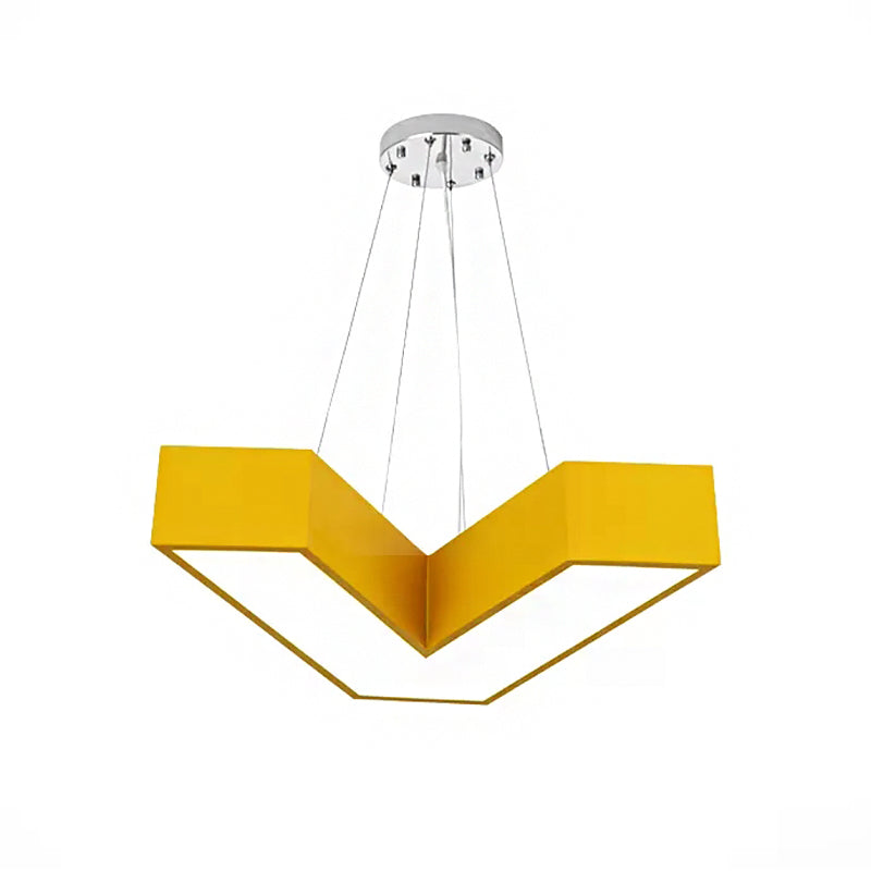 Red/Pink/Yellow/Blue/Green V-Shaped Pendant Chandelier - Rebooters