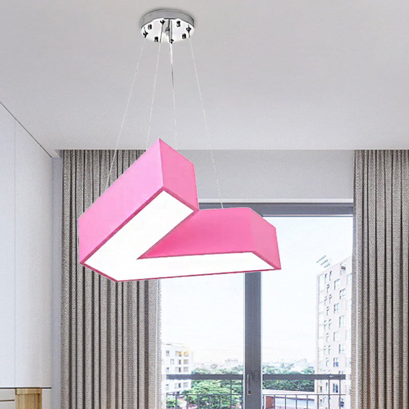 Red/Pink/Yellow/Blue/Green V-Shaped Pendant Chandelier - Rebooters