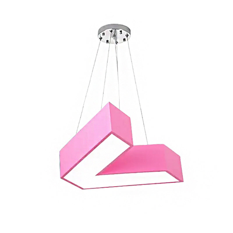 Red/Pink/Yellow/Blue/Green V-Shaped Pendant Chandelier - Rebooters