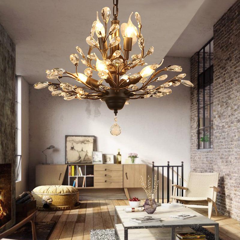 Crystal Branches Ceiling Chandelier Traditional Dining Room Fixture - Rebooters