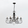 Black Curving Chandelier Lamp Crystal Pendant Lighting - Rebooters