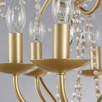 Bent Frame Metal Hanging Lamp Kit Classic 8 Lights Chandelier - Rebooters