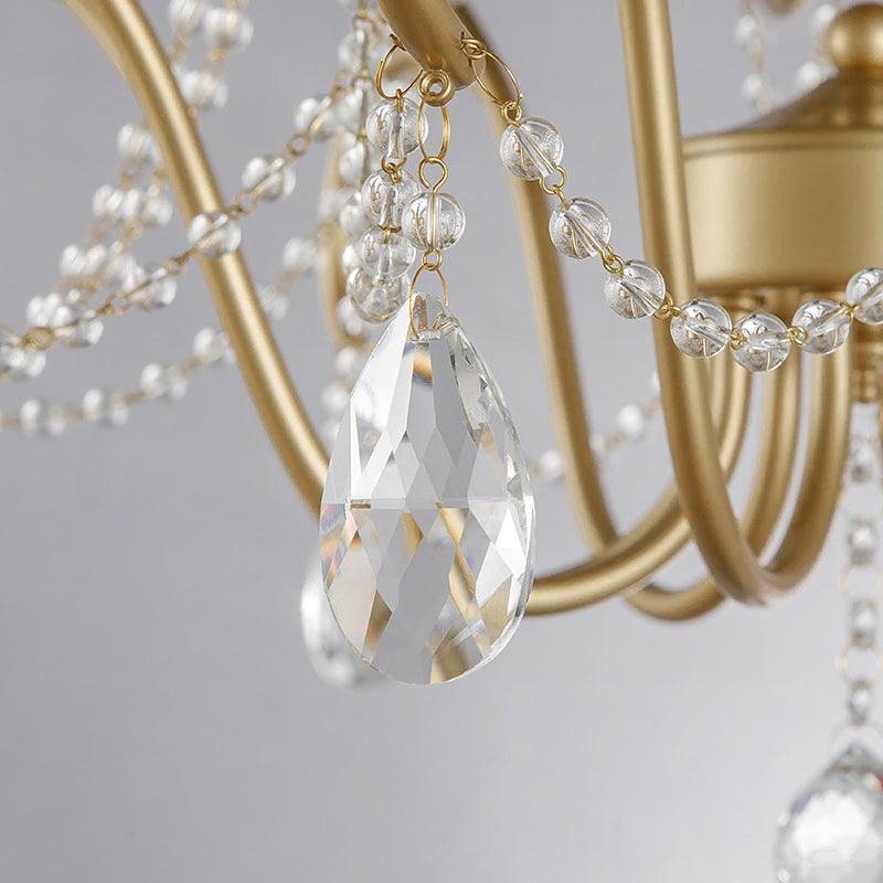 Bent Frame Metal Hanging Lamp Kit Classic 8 Lights Chandelier - Rebooters