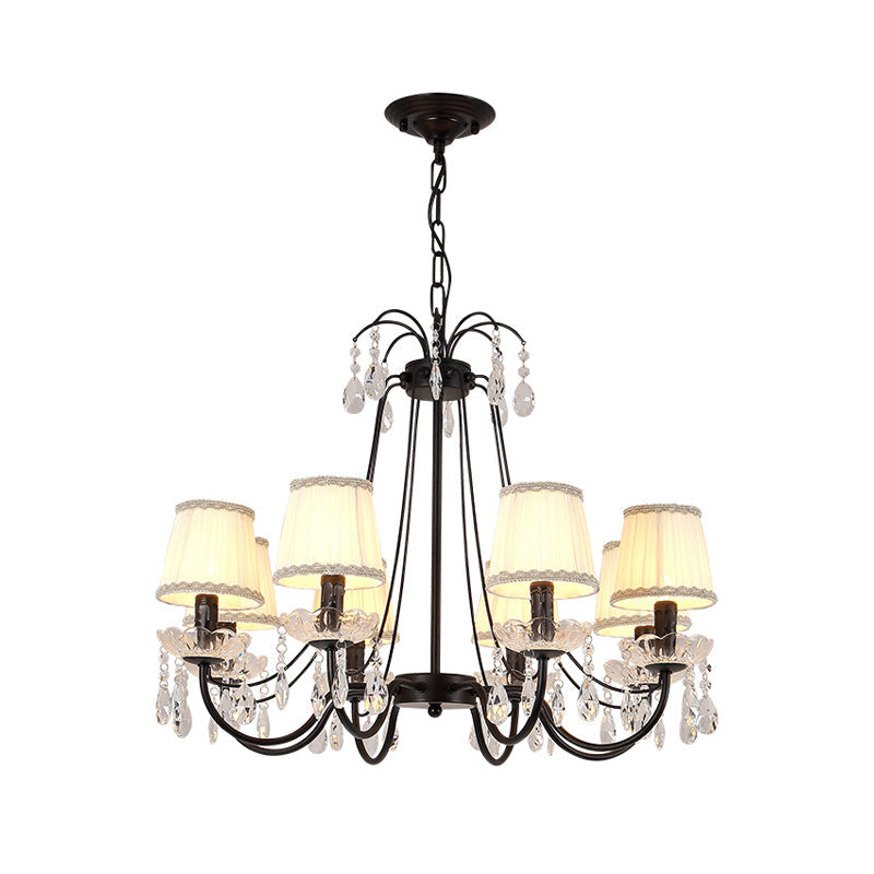Black Chandelier Lighting Retro Metallic Swooping Arm Pendant Light Fixture - Rebooters