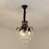 Metal Drop Pendant Branches Traditional Chandelier Lighting Fixture with Crystal Draping - Rebooters