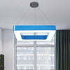Red Yellow Blue Green Square Pendant Lamp Kids Acrylic LED Chandelier Light Fixture - Rebooters