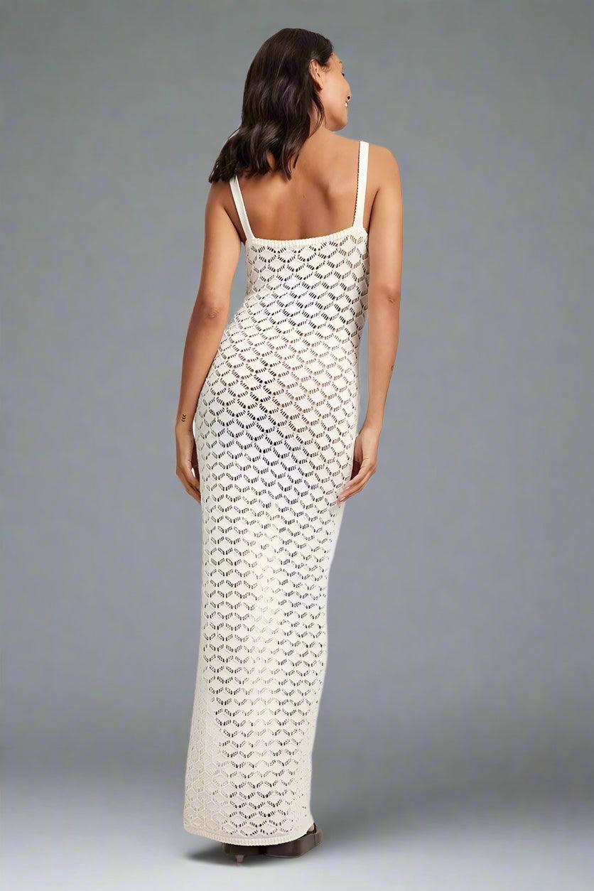 Bonnie Sheer Panel Side-Slit Maxi Dress with Elegant Flow - Rebooters -Women's Dresses