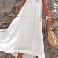 Elsie Ruched A-Line Maxi Dress with Relaxed Fit and Flowing Silhouette for Elegant Comfort Rebooters Maxi Women's Dresses