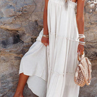 Elsie Ruched A-Line Maxi Dress with Relaxed Fit and Flowing Silhouette for Elegant Comfort Rebooters Maxi Women's Dresses