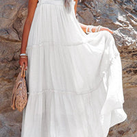 Elsie Ruched A-Line Maxi Dress with Relaxed Fit and Flowing Silhouette for Elegant Comfort Rebooters Maxi Women's Dresses