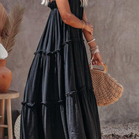 Elsie Ruched A-Line Maxi Dress with Relaxed Fit and Flowing Silhouette for Elegant Comfort Rebooters Maxi Women's Dresses