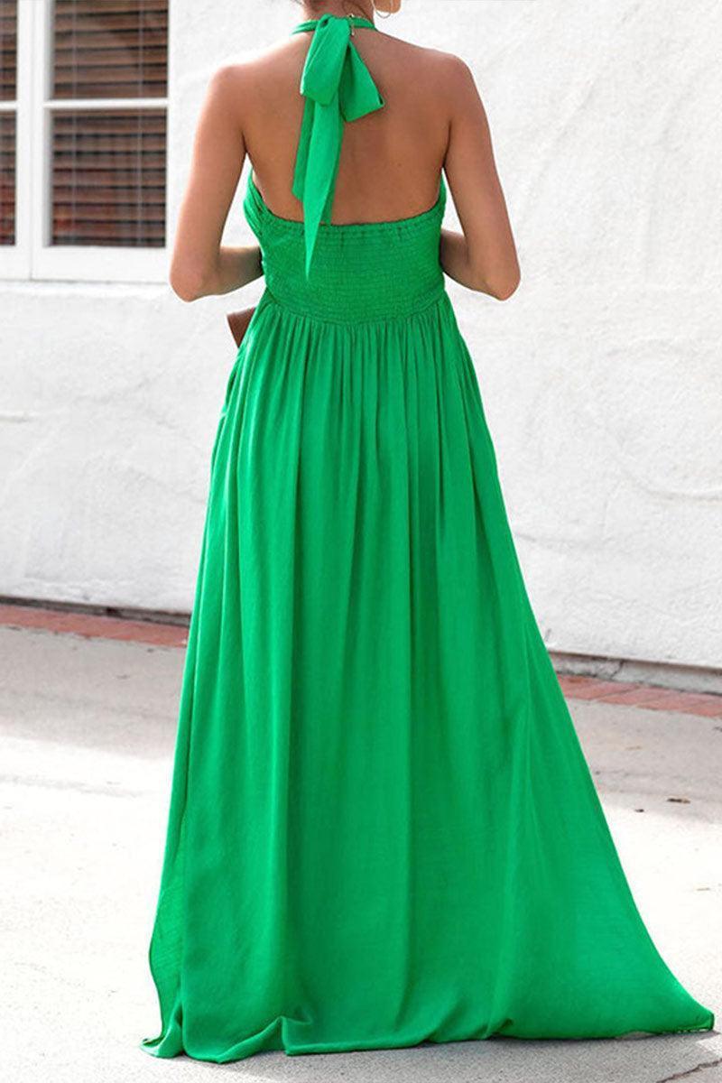 Florence Ruched Maxi Dress with Graceful Cowl Neck and Flowing Skirt for Elegant Occasions Rebooters Maxi Women's Dresses