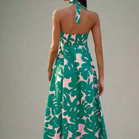 Sophia Elegant Dutch Neck Maxi Dress with Flowing Silhouette for Elegant Wear - Rebooters -Women's Dresses