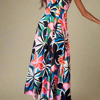 Sophia Elegant Dutch Neck Maxi Dress with Flowing Silhouette for Elegant Wear - Rebooters -Women's Dresses