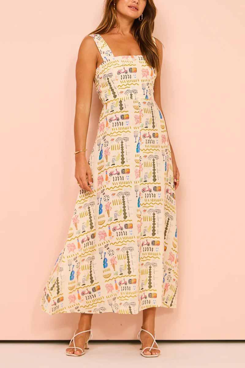 Harriet Timeless Square Neck Maxi Dress with Feminine Flare Silhouette for Elegant Style Rebooters Maxi Women's Dresses