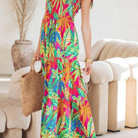 Molly Timeless Square Neck Maxi Dress with All-Over Print for Elegant Style - Rebooters -Women's Dresses