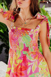 Molly Timeless Square Neck Maxi Dress with All-Over Print for Elegant Style - Rebooters -Women's Dresses