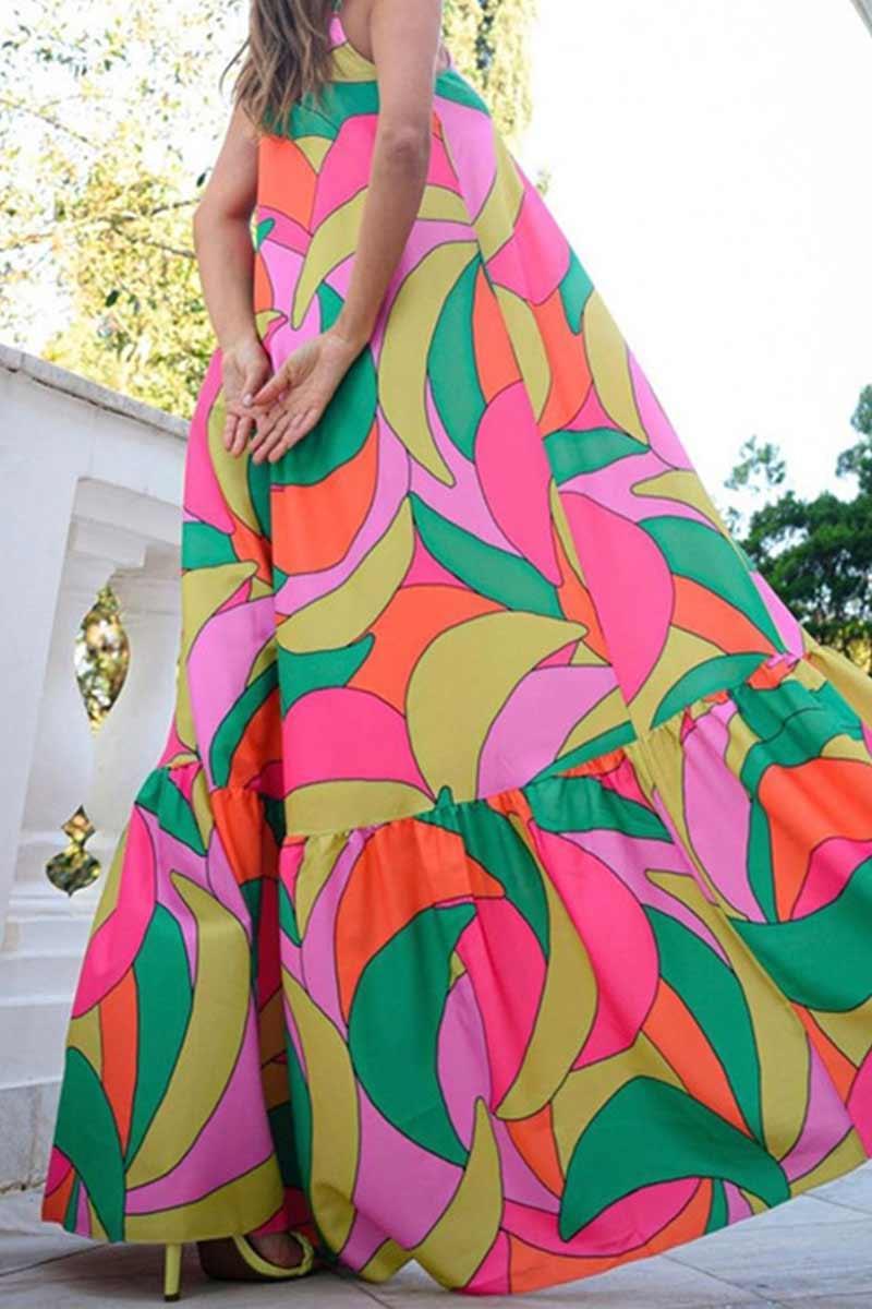 Jessica Vibrant Spectrum Sleeveless Maxi Dress with Breezy Silhouette for Summer Rebooters Maxi Women's Dresses