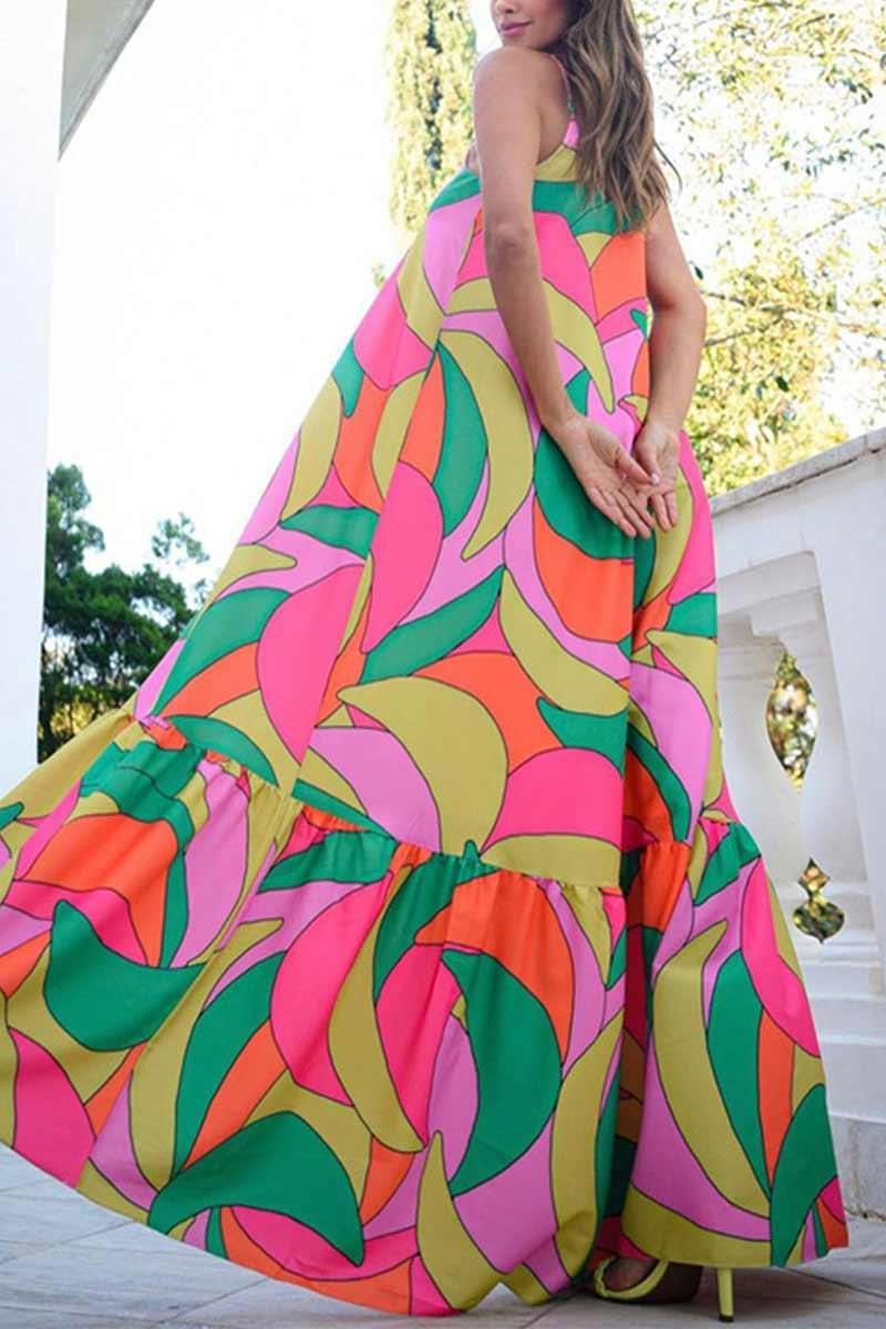 Jessica Vibrant Spectrum Sleeveless Maxi Dress with Breezy Silhouette for Summer Rebooters Maxi Women's Dresses