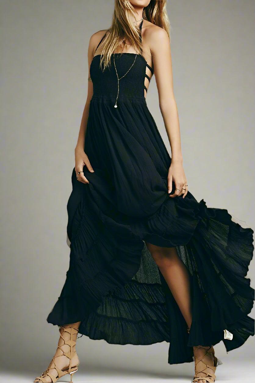 Emilia Sleeveless Maxi Dress with Flattering Ruched Detail Rebooters Maxi Women's Dresses