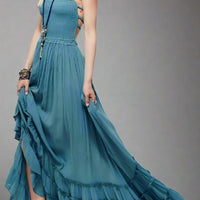 Emilia Sleeveless Maxi Dress with Flattering Ruched Detail Rebooters Maxi Women's Dresses