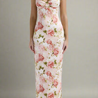 Arabella Floral Maxi Dress with Boned Bodice and Flowing Skirt Rebooters Maxi Women's Dresses