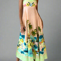 Ruby Summer-Inspired Maxi Dress with Vibrant Print and Breezy Fit - Rebooters -Women's Dresses