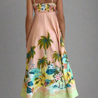 Ruby Summer-Inspired Maxi Dress with Vibrant Print and Breezy Fit - Rebooters -Women's Dresses