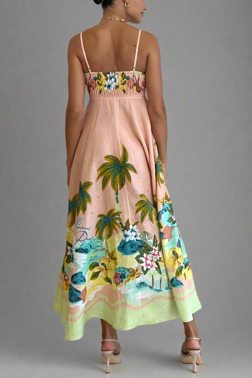 Ruby Summer-Inspired Maxi Dress with Vibrant Print and Breezy Fit - Rebooters -Women's Dresses