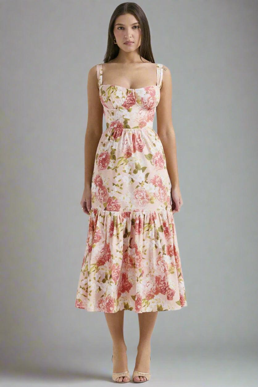 Maisie Sleeveless Maxi Dress with Floral Print and Elegant Flow - Rebooters -Women's Dresses