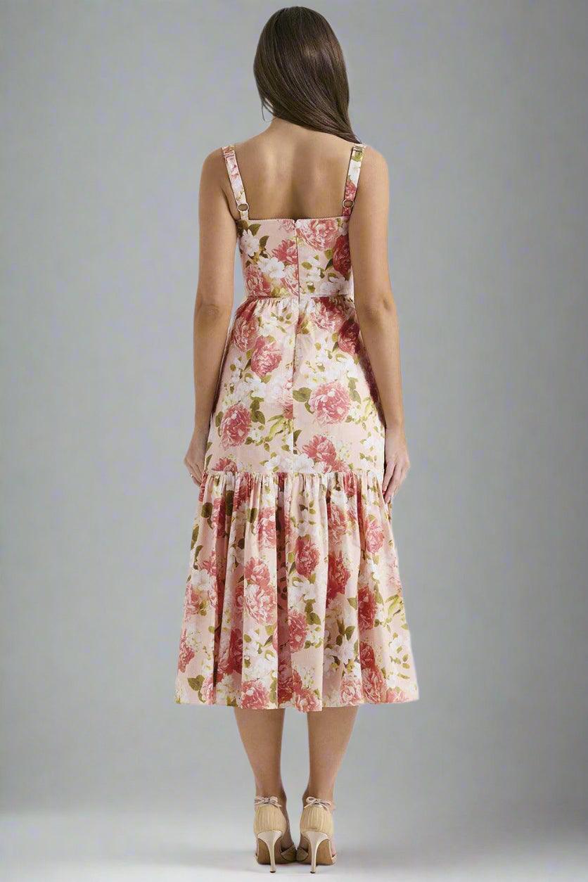 Maisie Sleeveless Maxi Dress with Floral Print and Elegant Flow - Rebooters -Women's Dresses