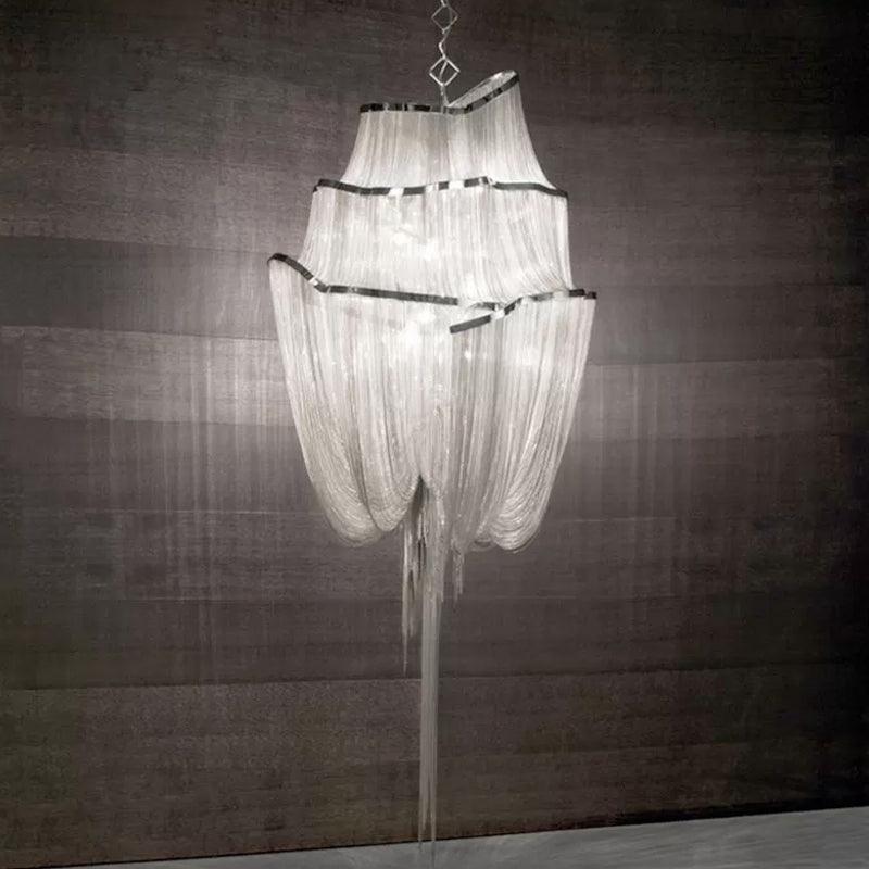 Aluminum Flow Chandelier Lighting Contemporary LED Pendant Light - Rebooters