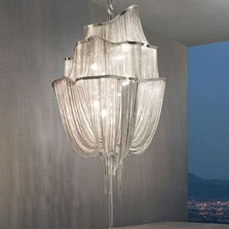 Aluminum Flow Chandelier Lighting Contemporary LED Pendant Light - Rebooters