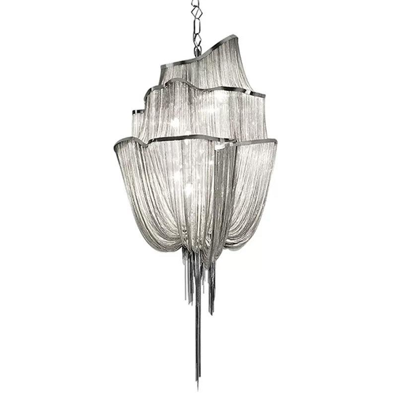 Aluminum Flow Chandelier Lighting Contemporary LED Pendant Light - Rebooters