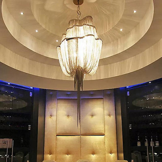 Aluminum Flow Chandelier Lighting Contemporary LED Pendant Light - Rebooters