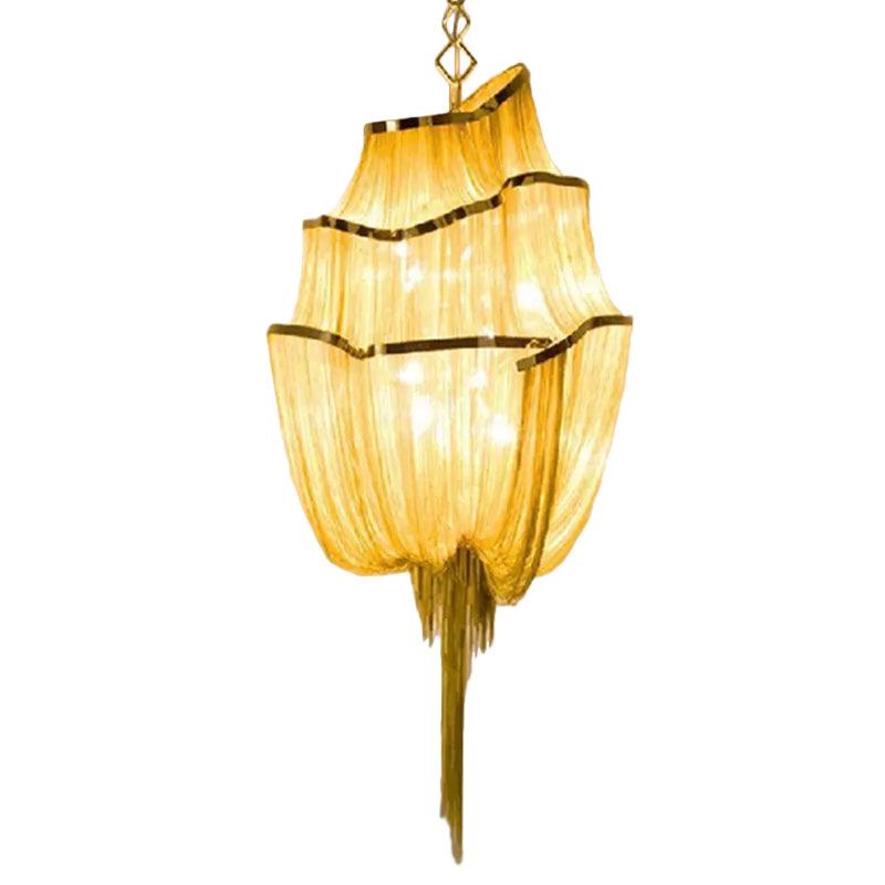 Aluminum Flow Chandelier Lighting Contemporary LED Pendant Light - Rebooters