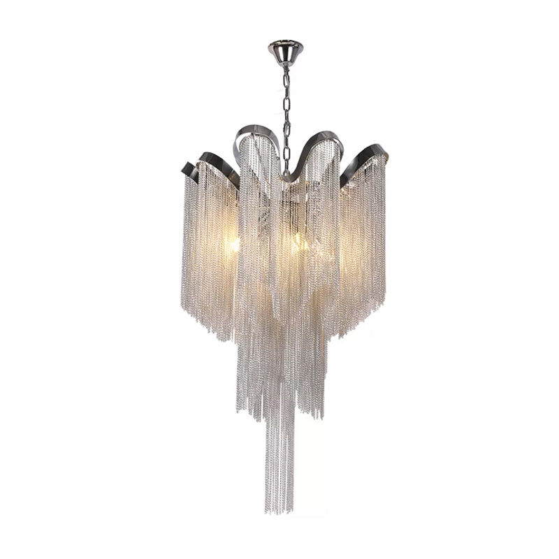 Waterfall Corridor Pendant Chandelier Aluminum LED Modern Light - Rebooters