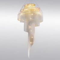 Aluminum Spiral Fountain Chandelier Minimalist LED Fixture - Rebooters