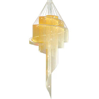 Aluminum Spiral Fountain Chandelier Minimalist LED Fixture - Rebooters