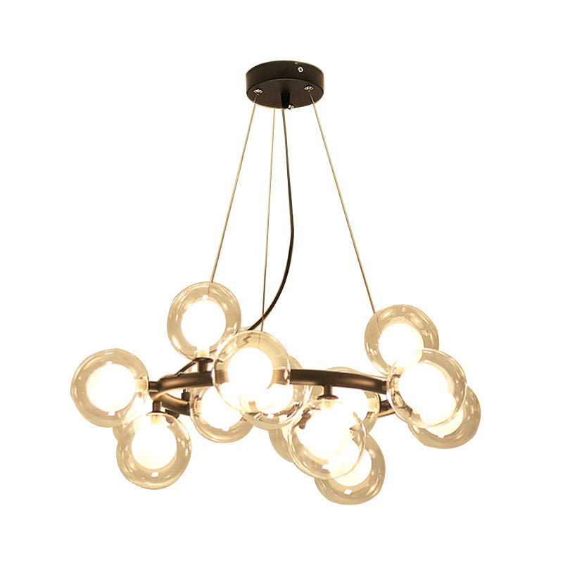 Global Shade Ceiling Light Fixture Modernist Glass Chandelier - Rebooters