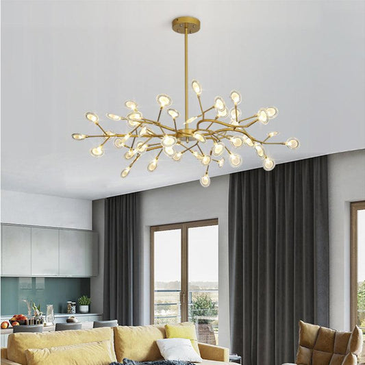 Acrylic Firefly LED Drop Pendant Chandelier for Living Room - Rebooters