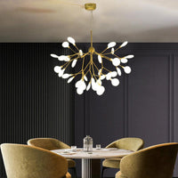 Acrylic Branching Ceiling Chandelier Modern LED Gold Pendant - Rebooters