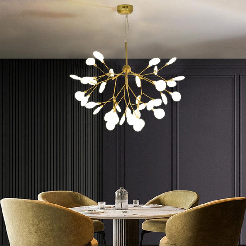 Acrylic Branching Ceiling Chandelier Modern LED Gold Pendant - Rebooters