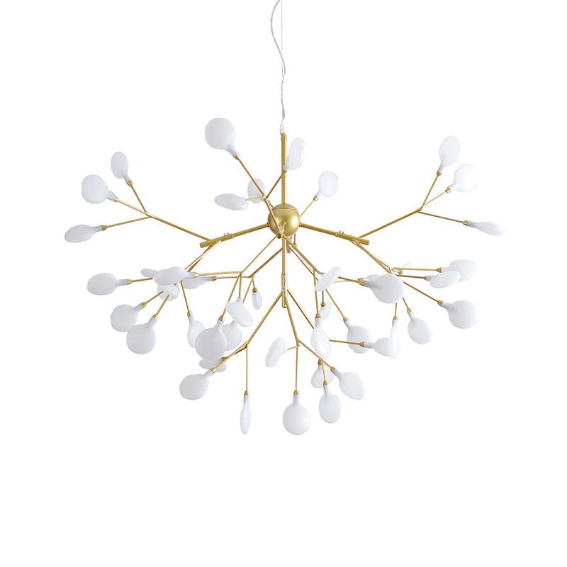 Acrylic Branching Ceiling Chandelier Modern LED Gold Pendant - Rebooters